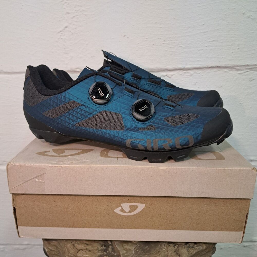 Giro Sector Men's Mountain Bike Shoes Harbor Blue Anodized Size US 11.5 BOA